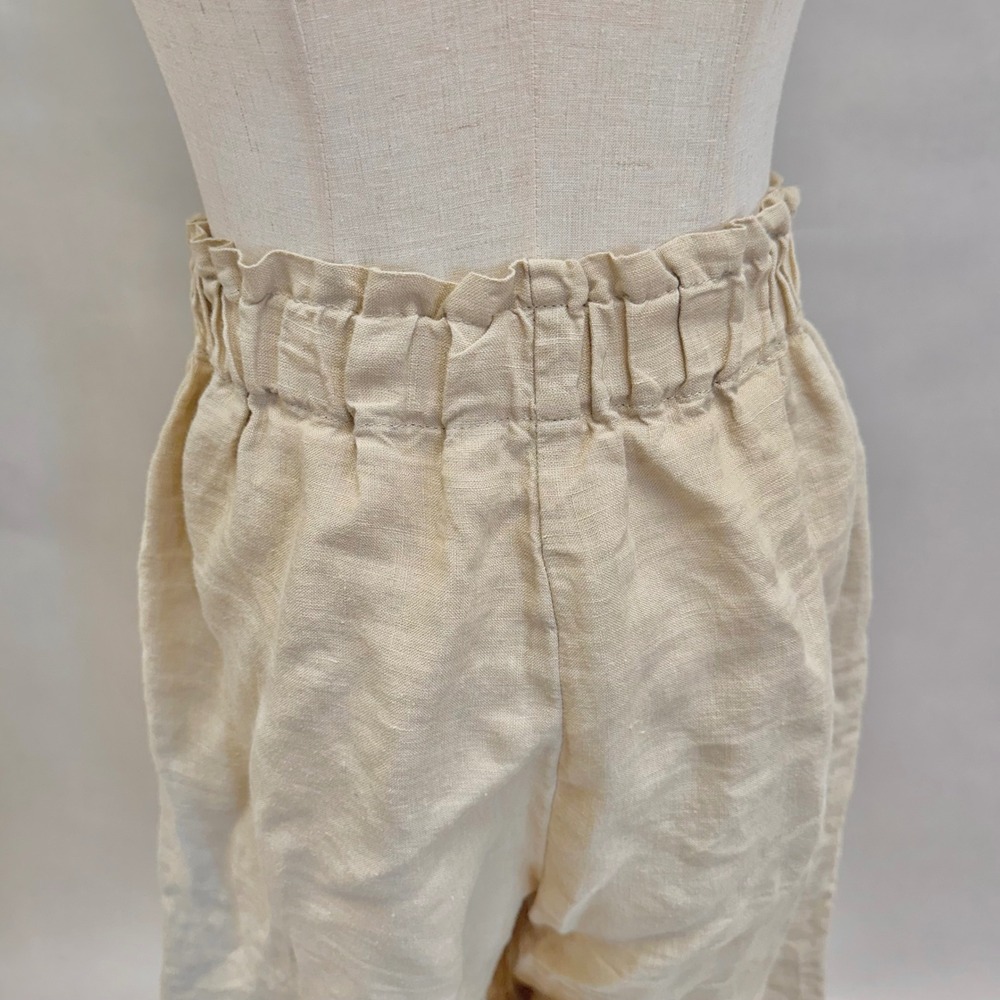 LenokLINEN tan flax Linen Lantern Pants‎ Turkish Style Relaxed Fit Size Medium - Picture 8 of 16